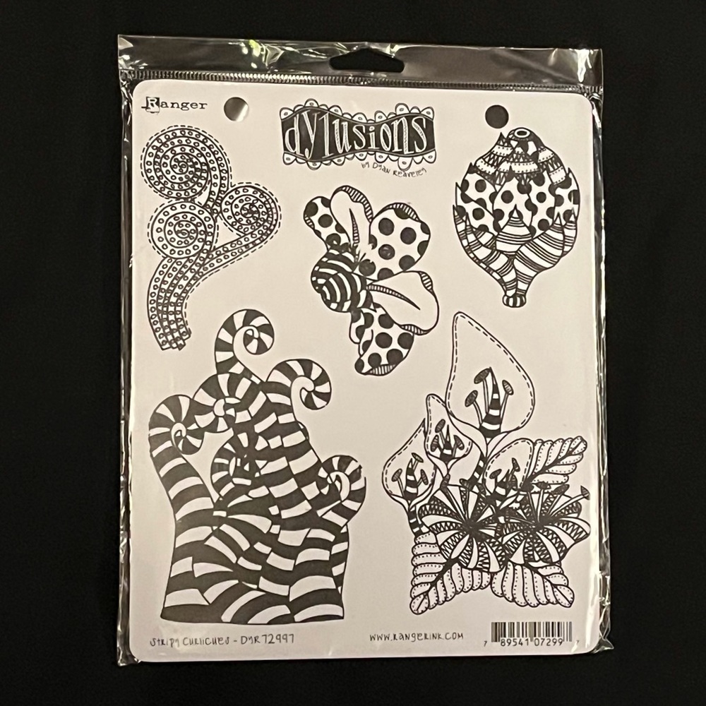 Stripey Curlicues Dylusions stamp set